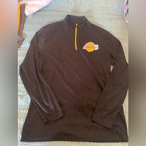 NBA Los Angeles Lakers Black Pullover Quarter-Zip with Yellow Accents